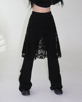 Pintuck Shirring Bootcut Long Pants