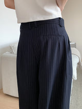 PAPERMOON PIN STRIPE PLEATE TROUSER