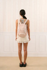 Linen lace-up skirt