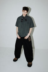 ヴィンテージペイズリーTシャツ (Ashed-charcoal)