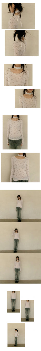 floral scarf tee