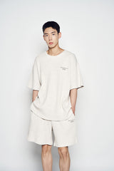 25SS EMBO LOGO WAFFLE SHORT SLEEVE T-SHIRT IVORY