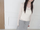 sheer v-neck tee (4c)