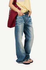 Low Hem Vintage Flare Denim Pants