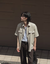 Hero Tweed Half Shirt
