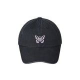 VINTAGE MINI BUTTERFLY BALL CAP_BLACK PINK