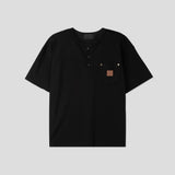 LMN リベット3ボタンワッフル半袖Tシャツ (3 colors)