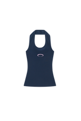 HORIZON RING HALTER NECK [NAVY]