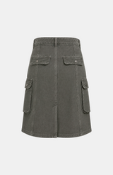 Molly Washed Cargo Denim Skirt