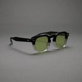 Vatic Vintage Optical Soto Black / Crystal Pure Two-tone 8mm thick-cut acetate frame glasses