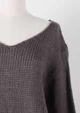 FRINGE V LONG KNIT