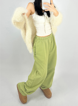 (FLEECE VER./SUPER DEAL👍🏻) 6 COLORS THICK EFFORTLESS CHIC FLEECE FLEECE-LINED TRAINING PANTS