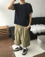 Turnback Cropped Roll-up Short Sleeve T