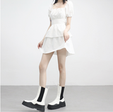 Webit Shirring Puff Dress
