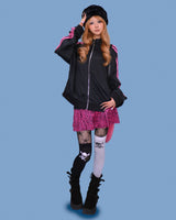 skull black&white knee-socks