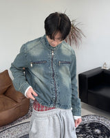 Piece Washed Crop Denim Jacket