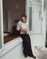 Keito Two-Tuck Wide Slacks