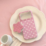 Pink Polka Dot Star Magnetic Stand Case