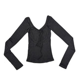 Back strap V neck T