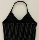 Dodori Polka Dot Hem Frill Halter Neck Layered Sleeveless Summer Top (4 colors)
