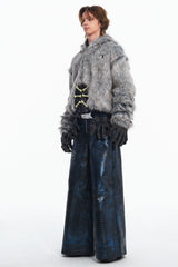 Embryo faux fox eco-friendly fur coat