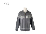 Pico Snow Nordic Collar Two-Way Knit Zip-Up
