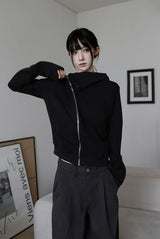 Diagonal Flow Zip-up