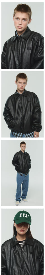 ITZ MINI LOGO VEGAN LEATHER JACKET