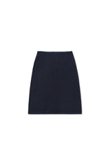 Nude midi skirt_navy