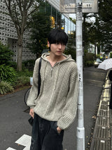 Fellow Cable Knit Half-Zip Hoodie