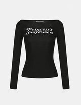 プリンセスサンフラワーレタリングTシャツ