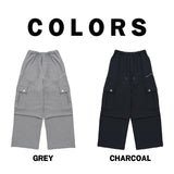 Cargo Button Pants (Grey)