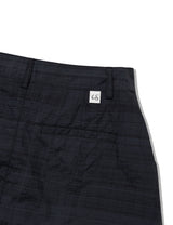 RUFFLE CHECKERED SKIRT CARGO PANTS(BLACK)