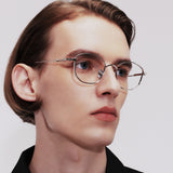 Knouun polygon titanium glasses CODE. 102. E Silver