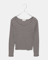 Yvonne Stripe Slim-Fit Long Sleeve Tee