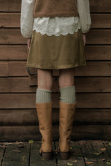 Olvera Satin Skirt [Olive]