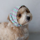 Vintage check dog bandana