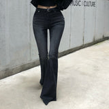 [BELLIDE MADE] Back pocket, low-rise flared denim pants