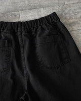 MP WASHED CURVED PANTS BK