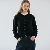 RVS Round Neck Cardigan Black