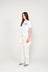 シルケットベーシックTシャツ (BLUE LOGO)