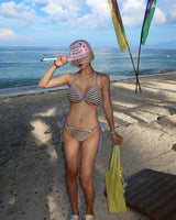 Honeymoon Stripe Color-Blocked Bikini