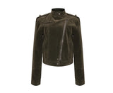 Suede Rider Cropped Jacket