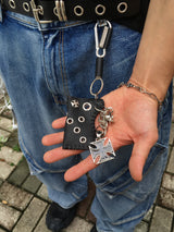レザーカラビナキーリング(BLACK)