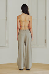 Linen Wide Pants (BEIGE)
