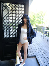 terry floral hoodie