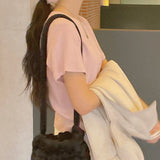 プレーンナッピングピーチショートスリーブTシャツ