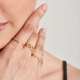 [Worn by Kim Yuna, Winter, Chuu, Tsuki,Solar]Freshwater Pearl 925 Silver  + 14k gold platingAdjustable Size Ring R043-01G