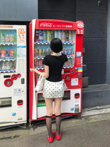 フレンチ グロウ ドット サテン ミニ スカート