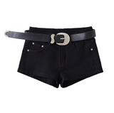 Keira Belted Denim Shorts